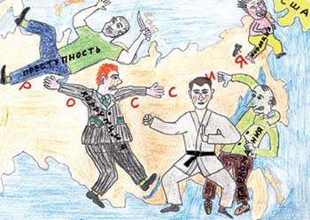 НАСТЯ ШУМИЛОВА (7 лет), г. РЫБИНСК: «Поле битвы - Россия»