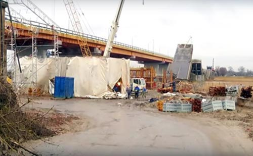 Обрушение моста в Калининграде