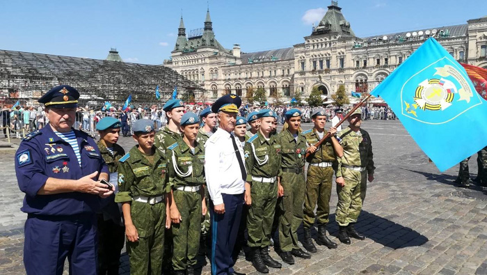 Победители Спартакиады в на Красной площади в Москве