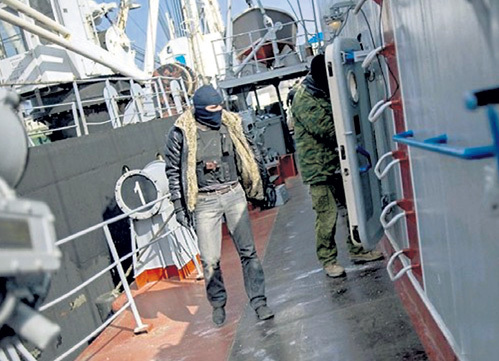 Иногда у крымчан при захвате «самостийных» кораблей даже не было оружия. Фото: Scanpix/NTB
