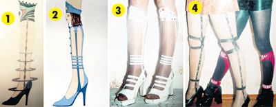 АВТОРСКИЕ РАБОТЫ: женские ножки явно напоминали Бакшинову мачты корабля (1 - 2 - эскизы, 3 - 4 - готовые модели)