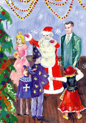 ЕЛЕНА КУЗЬМИНА (11 ЛЕТ), ГОРОД МЦЕНСК, ОРЛОВСКАЯ ОБЛАСТЬ: Дмитрий Медведев в Кремле на новогодней ёлке