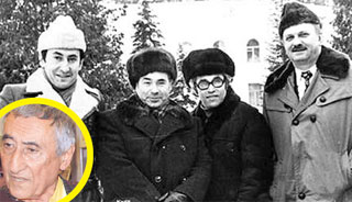 НА ОТДЫХЕ ПОД КИЕВОМ: Александр Каневсий, Ефим Березин (Штепсель), Роберт Виккерс (соавтор Каневского) и Юрий Тимошенко (Тарапунька)